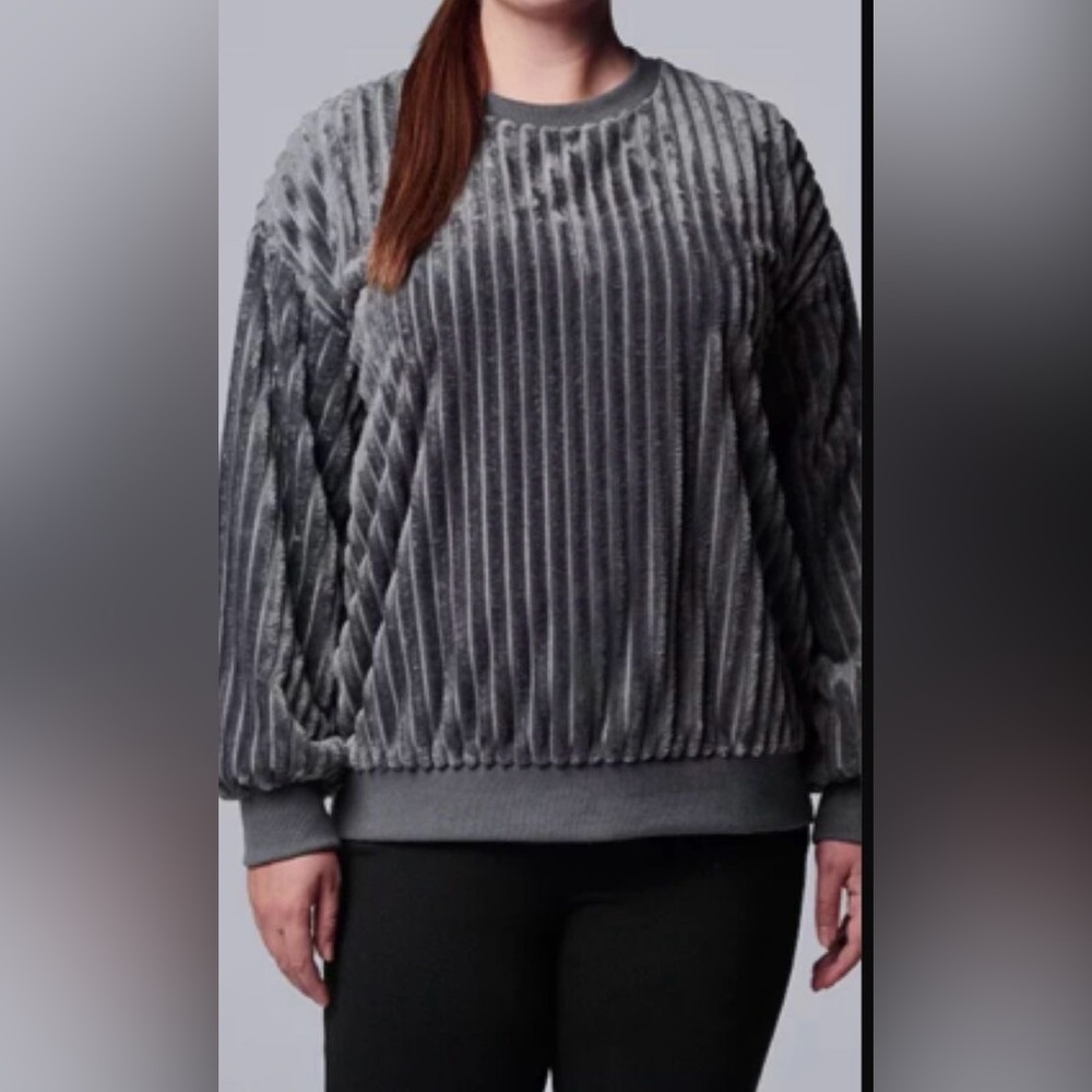 Simply Vera Vera Wang Women’s Sweater Faux Fur